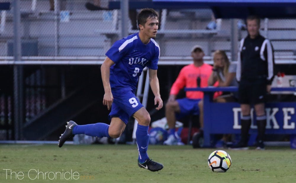 <p>Daniele Proch buried a shot in the fourth minute to open the scoring for Duke Friday.</p>