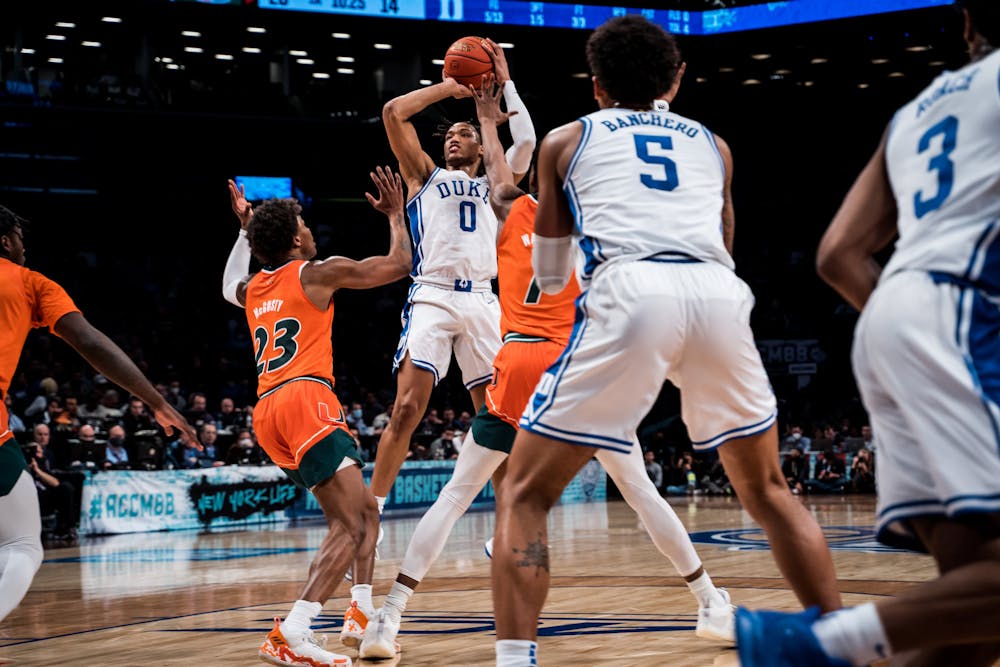Wendell Moore Jr. took over late against Miami to help Duke advance to the championship game of the ACC tournament.