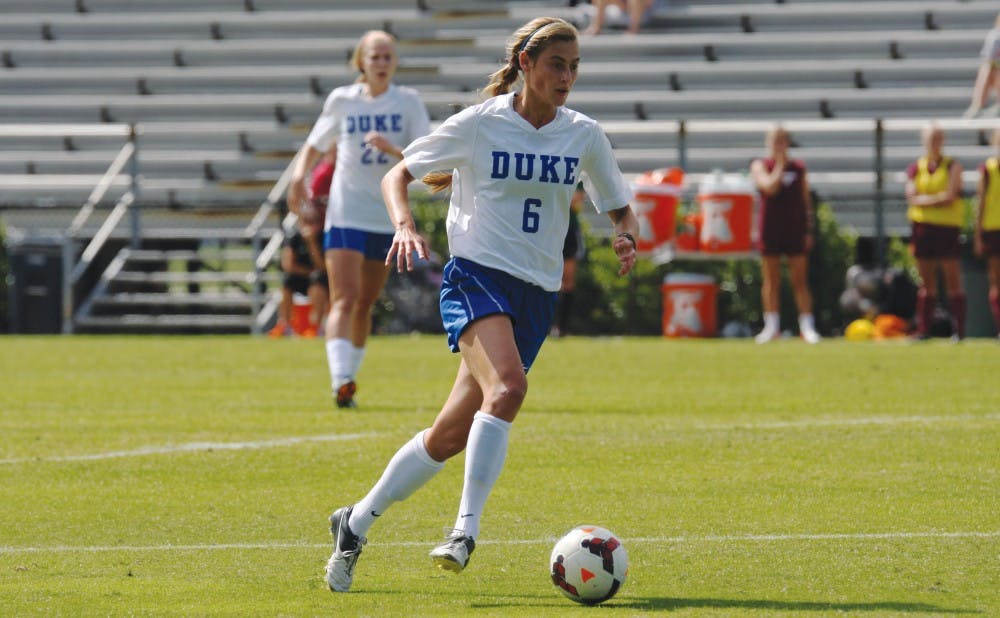 Lizzy Raben is one of three freshmen who have helped to anchor Duke's back line this season.