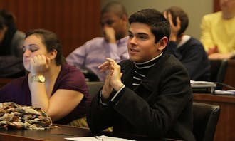 Senate members gather for the weekly Duke Student Government meeting Wednesday evening.