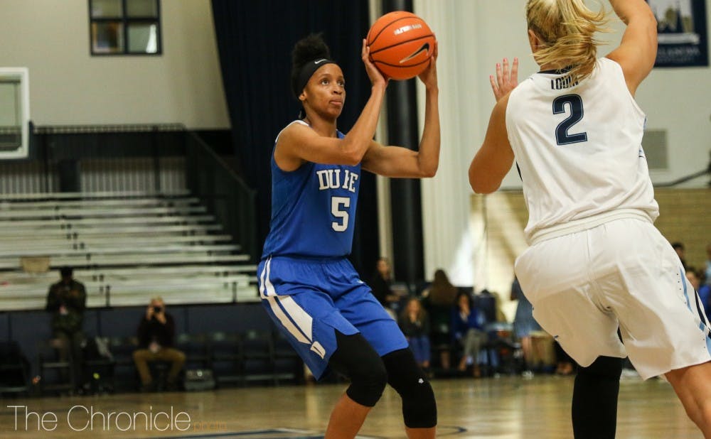 <p>Leaonna Odom has helped the Blue Devils post a plus-17 average rebounding margin through four games.</p>