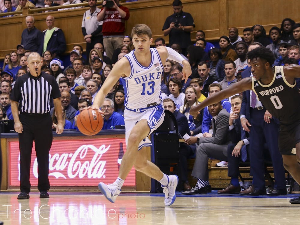 Joey Baker has scored only nine points over Duke's last two games after dropping 22 against Wofford