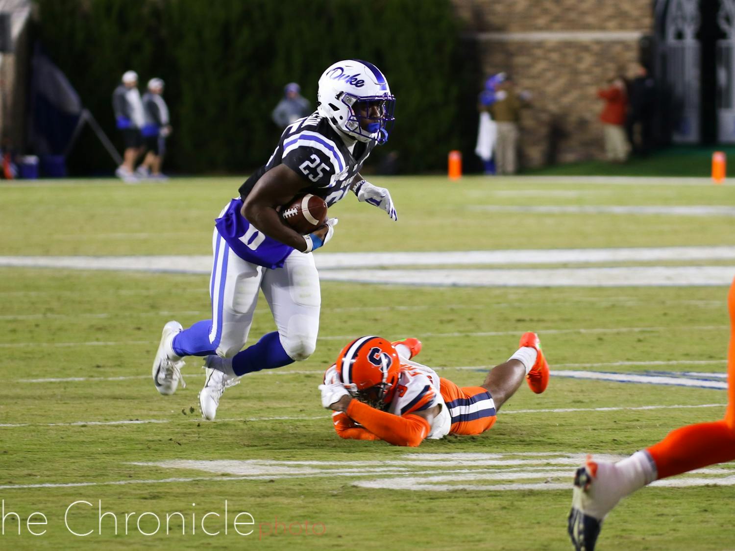 Deon Jackson and the Duke rushing attack could not get going against the Orange's typically porous rushing defense.