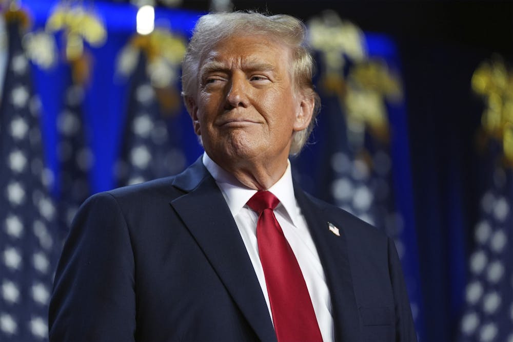 Republican presidential nominee Donald Trump spoke at an election night watch party early Wednesday morning in West Palm Beach, Florida.