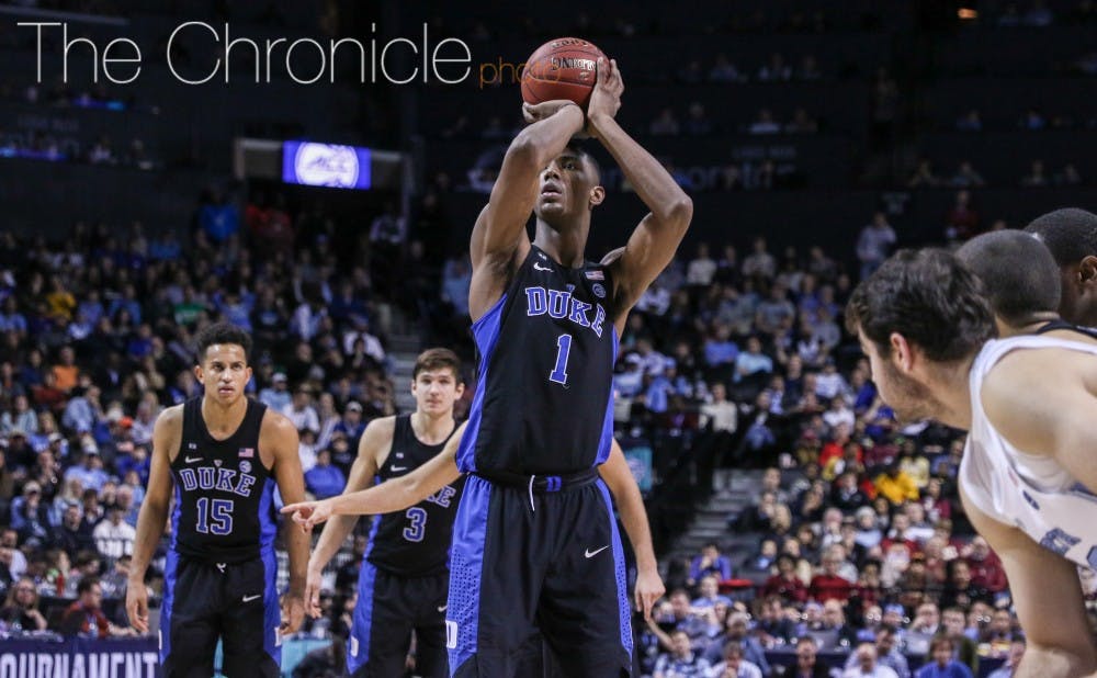 <p>Giles hit two free throws near the end of the game as the Blue Devils never let North Carolina mount a late rally.&nbsp;</p>