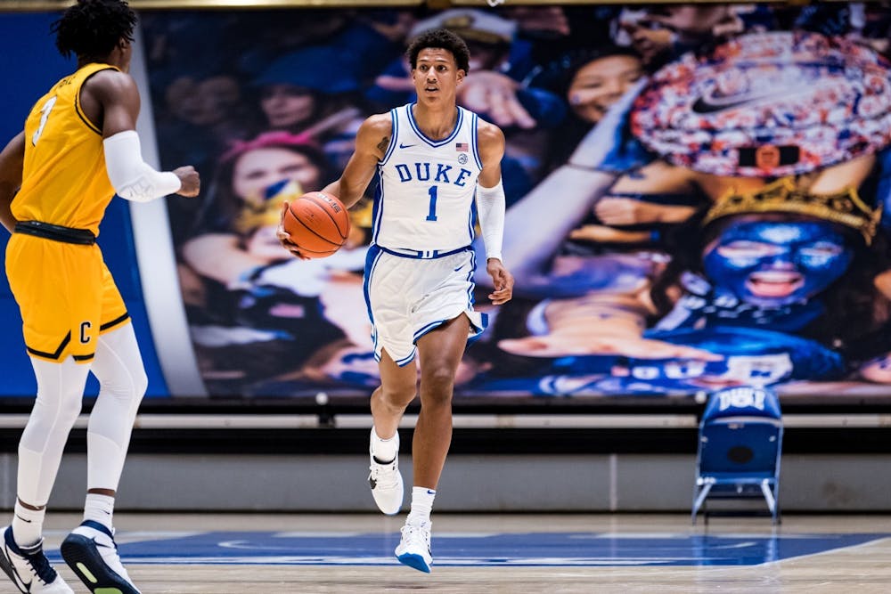 Duke men’s basketball player Jalen Johnson picks out of season