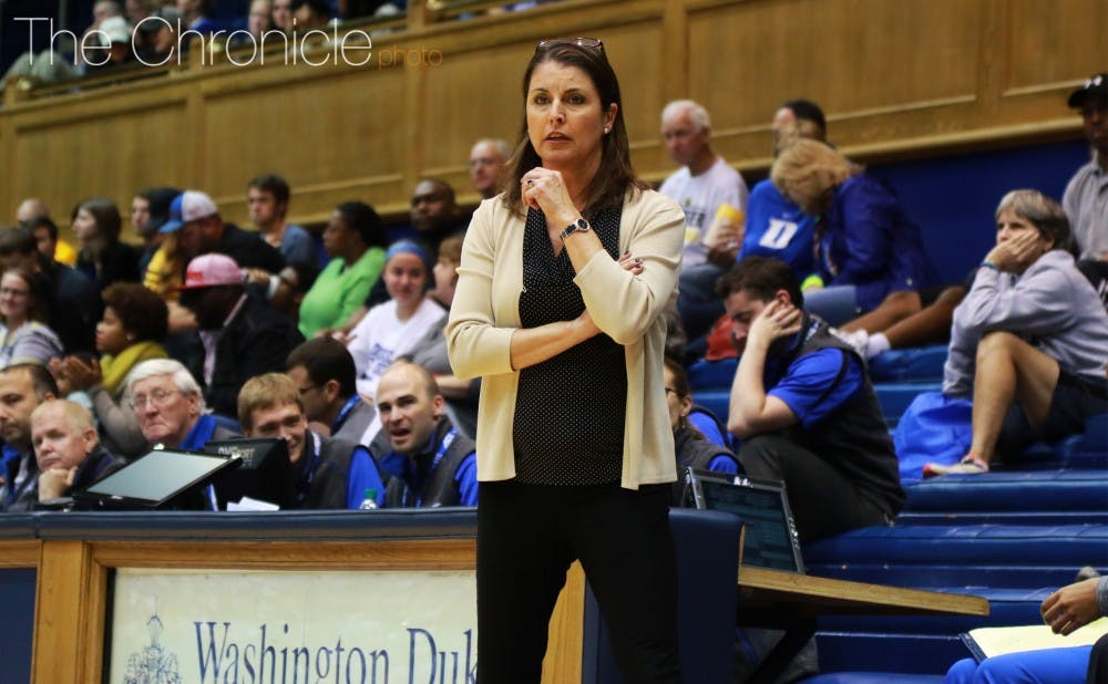 <p>Duke head coach Joanne P. McCallie and coaches around the country will have to adjust to a new format this season, adopting a four-quarter timing system instead of two halves.</p>