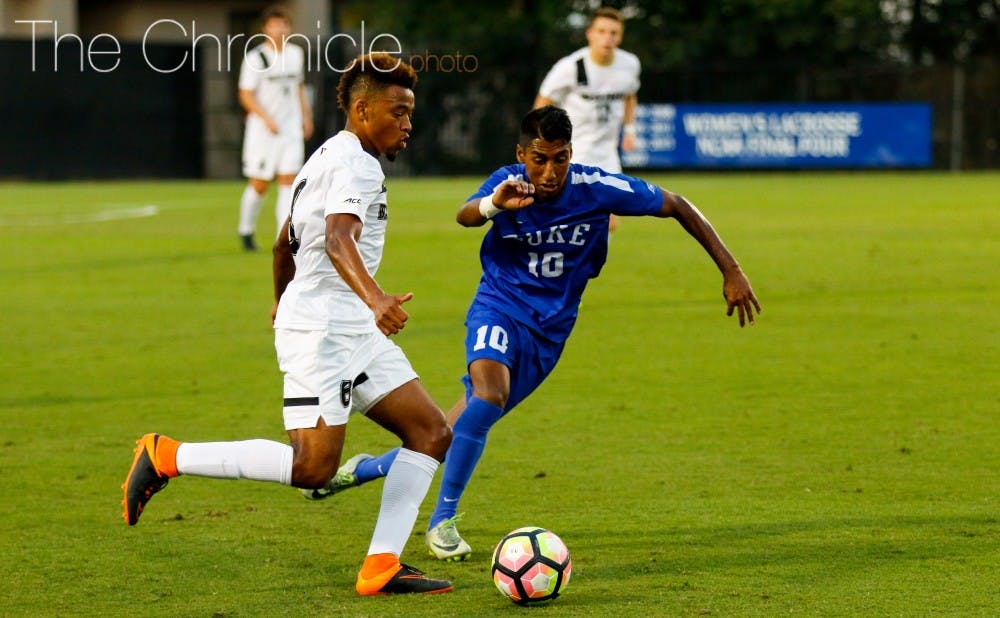 Freshman midfielder Suniel Veerakone has energized the Duke offense at times this season&mdash;he will look to do it again facing a Panther team that has won just one game this season.&nbsp;