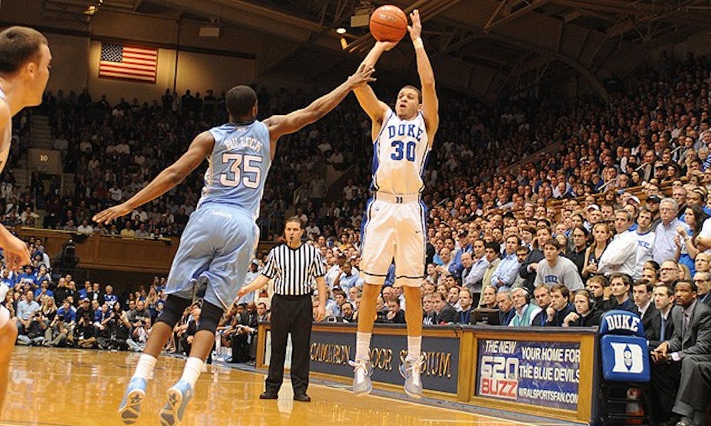 Sophomore Seth Curry, who scored 22 points in the last Duke-North Carolina game, brings a hot hand to the Dean E. Smith Center Saturday.