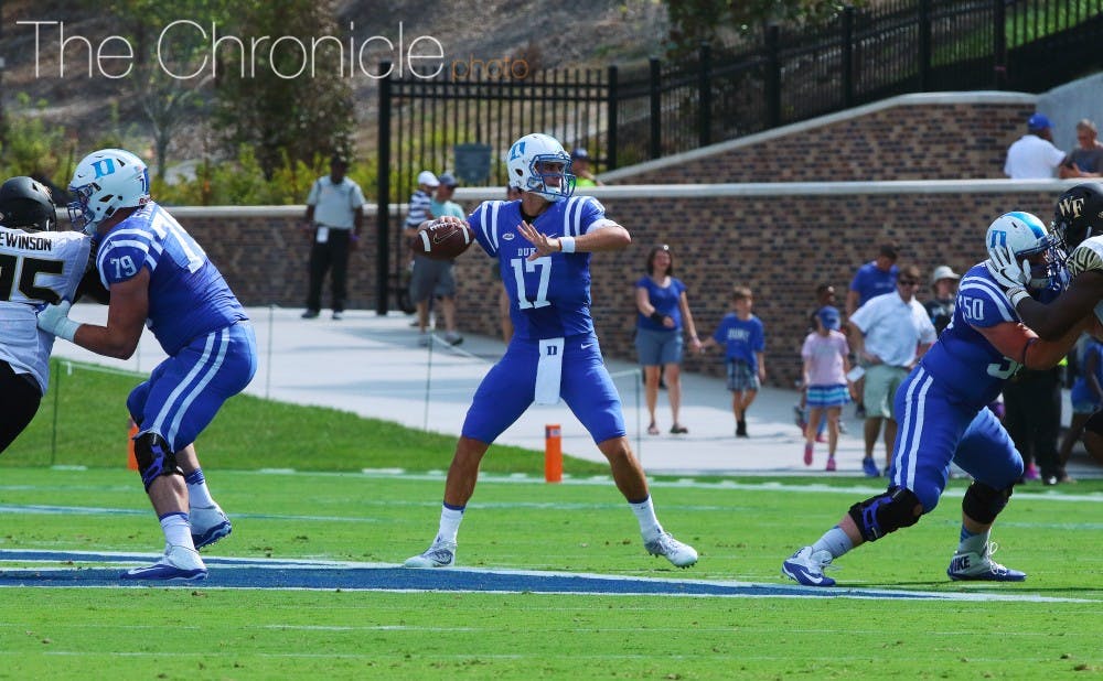 Daniel Jones threw for 332 yards&nbsp;in Duke's ACC opener against Wake Forest, but also committed three turnovers in the loss.