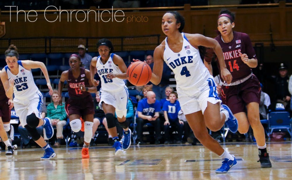 <p>Lexie Brown averaged 25.5 points this week in two big wins for the Blue Devils.</p>