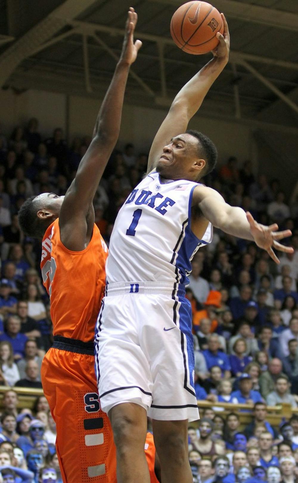 DUKE 66, SYRACUSE 60. The Blue Devils managed to pull off win after a controversial call on a charge by C.J. Fair on Rodney Hood. Check back soon for a full recap of the victory.