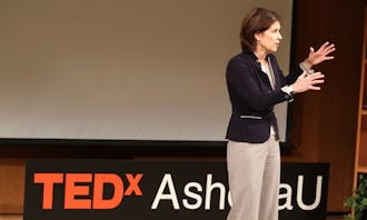 Kimberly Jenkins, senior advisor to the president and provost for innovation and entrepreneurship, spoke at the TEDxAshokaU event Friday.