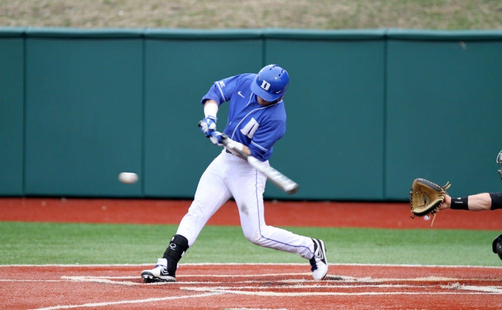 Infielder Matt Berezo bore the majority of the load offensively for Duke against Pittsburgh, going 9-for-14 from the plate.