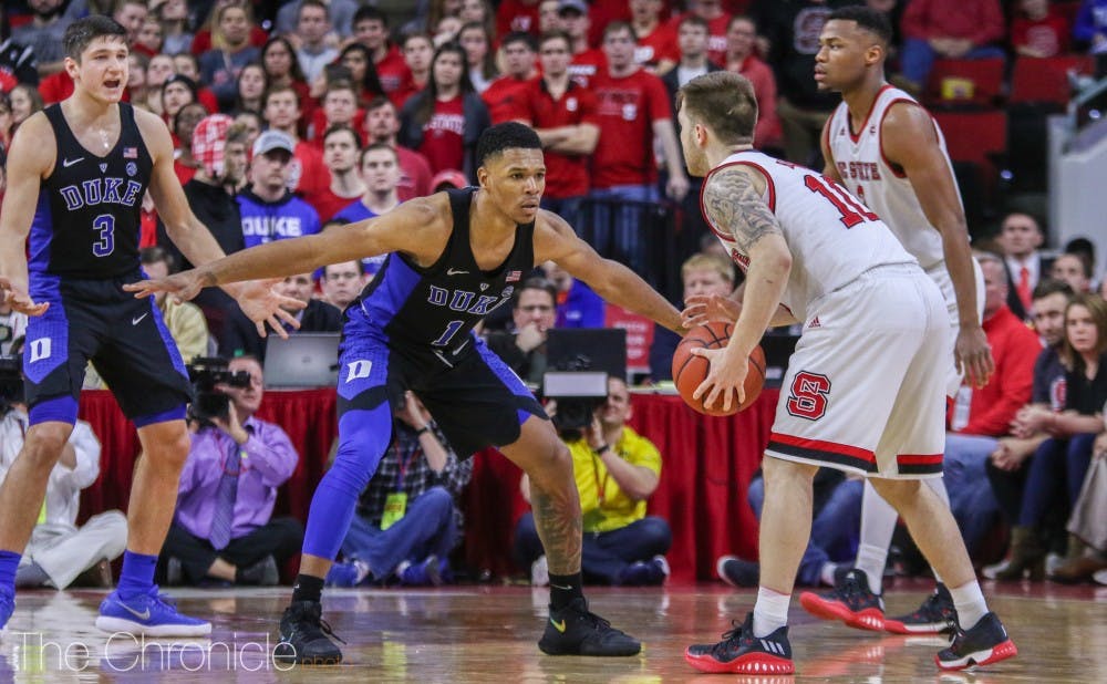 <p>Trevon Duval will have to limit his turnovers Wednesday night on the road.</p>