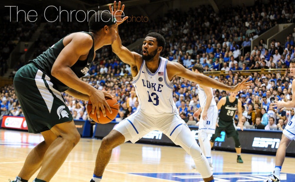<p>Even though it took him almost 35 minutes to score Tuesday, Matt Jones was arguably Duke’s most valuable player.</p>