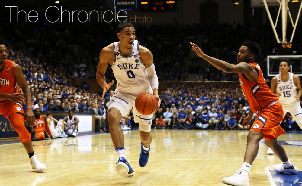Freshman Jayson Tatum knocked down a key 3-pointer with 2:05 remaining&mdash;the only shot the Blue Devils got from anyone other than Kennard in the game's last 12 minutes.&nbsp;