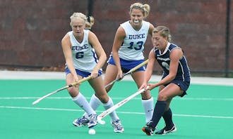 Emmie Le Marchand scored both goals for the Blue Devils Sunday in a losing effort against Old Dominion.