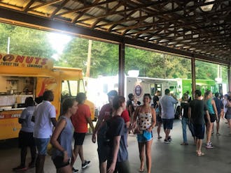 Durham's Food Truck Rodeo takes place five times a year and draws in over 50 food trucks. 