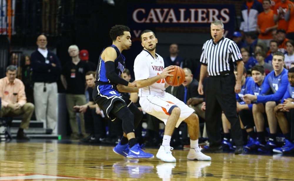 Cavalier point guard London Perrantes leads the ACC with his 53.4 percent clip from downtown this season.