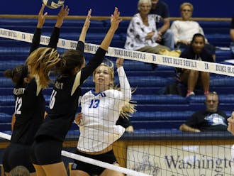 Senior rightside hitter Christina Vucich came up big for the Blue Devils Sunday as Duke rebounded from Friday’s loss at Georgia Tech with a win at Clemson in straight sets.