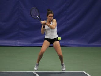 Senior Ester Goldfeld—ranked No. 41 in the nation—fought back to win 6-4, 6-2 in singles play against Clemson Friday.