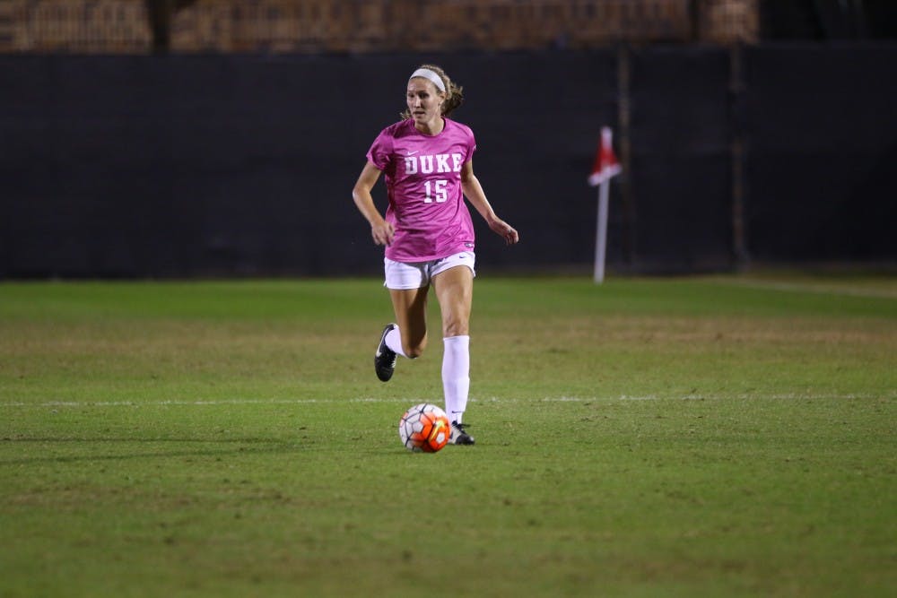 <p>Senior Kara Wilson and the rest of the Blue Devil seniors will take the pitch at Koskinen Stadium for the last time in the regular season Sunday.</p>