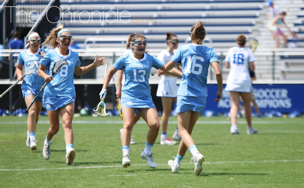 <p>North Carolina ran Duke off its home field Saturday, erupting for multiple huge runs to continue its recent dominance against the Blue Devils.&nbsp;</p>