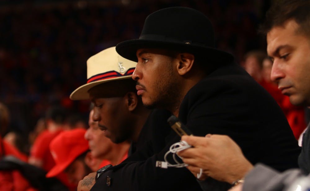 Celebrities like Carmelo Anthony turned out in droves for Duke-St. John's at Madison Square Garden Sunday afternoon.
