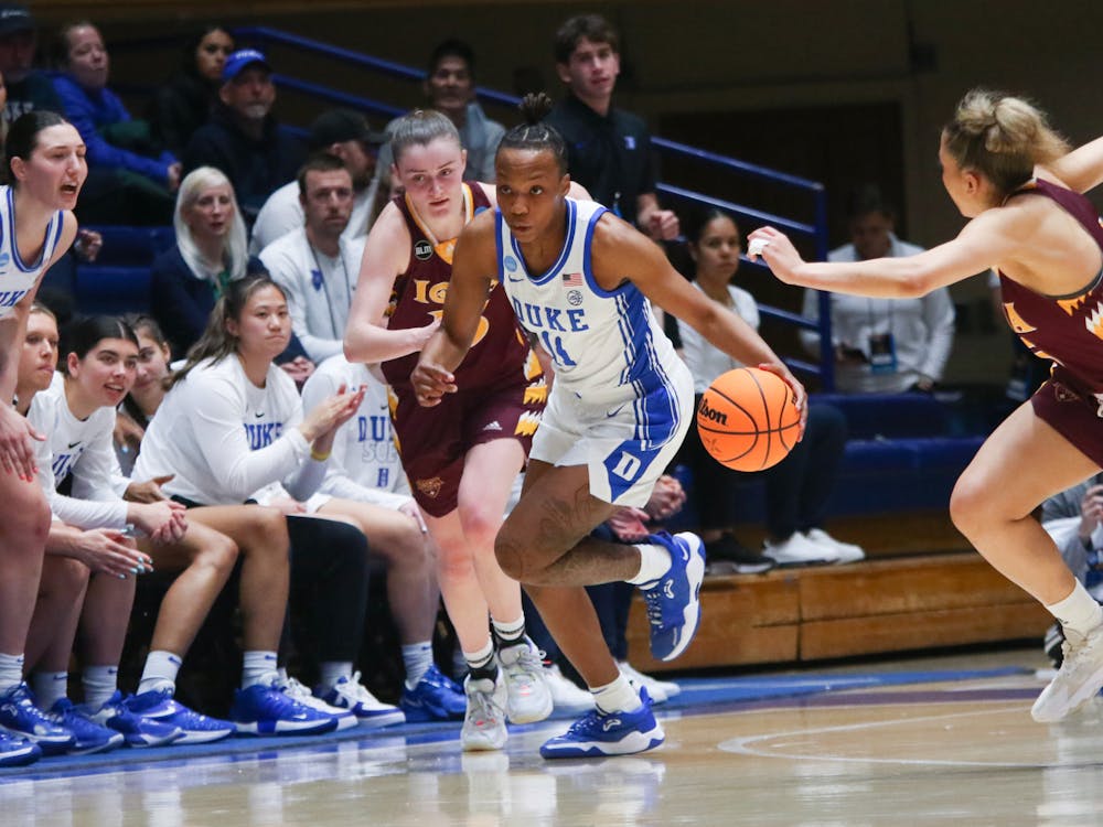 Jordyn Oliver in Duke's first-round NCAA tournament win against Iona at Cameron Indoor Stadium.