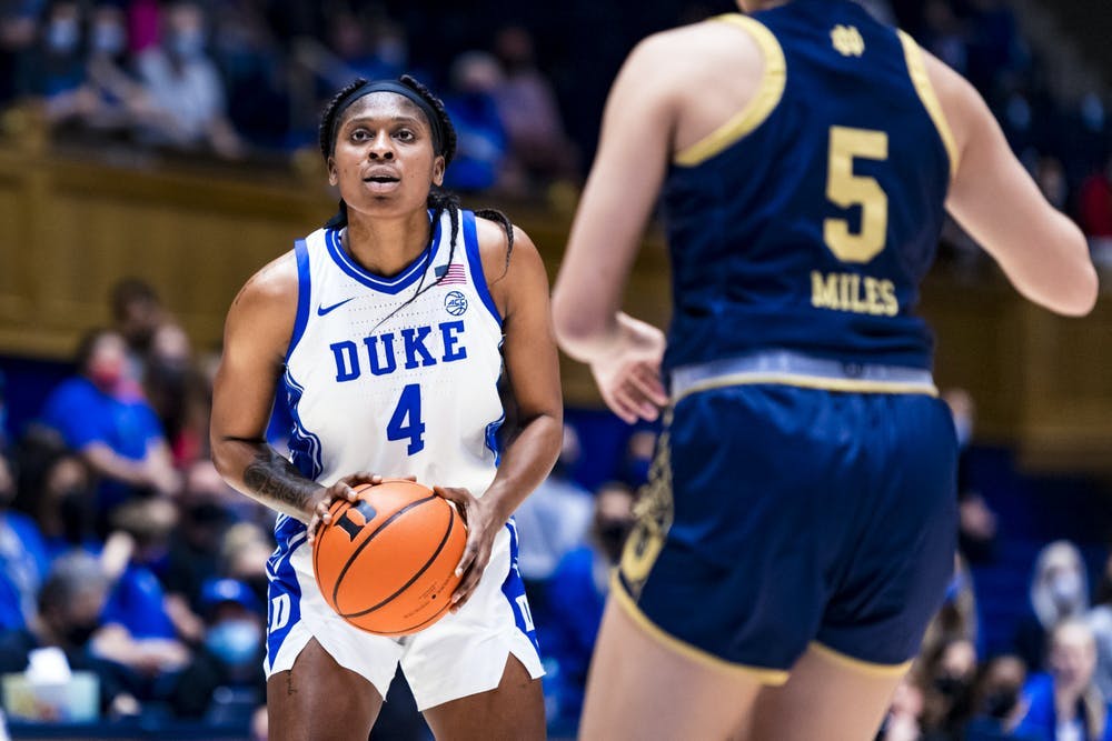 Elizabeth Balogun's 27 points and last-minute heroics pushed Duke women's basketball to a big win against Notre Dame.
