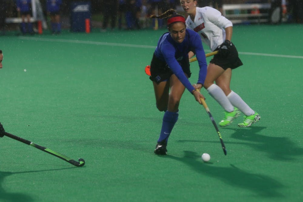 <p>The Blue Devils jumped out to an early lead and never looked back in their first shutout win of the season against No. 9 Louisville Friday.</p>