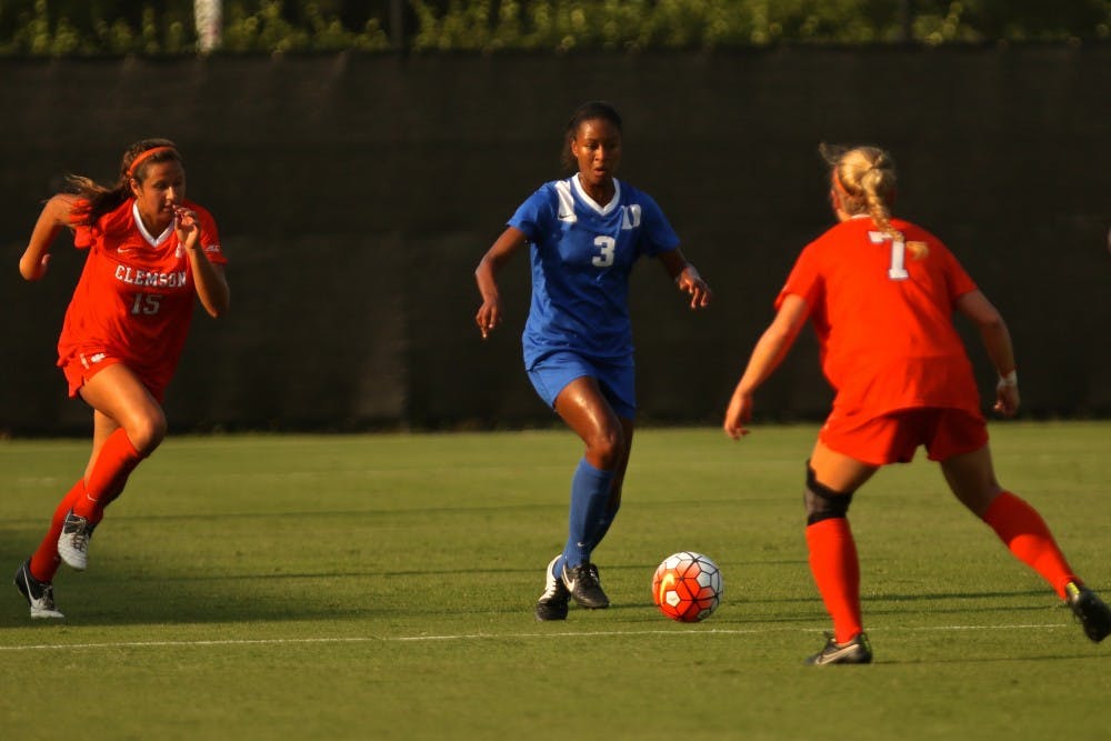 <p>Sophomore Imani Dorsey broke a scoreless tie in the 72nd minute as the Blue Devils beat Clemson Saturday in their lone preseason tune-up.</p>