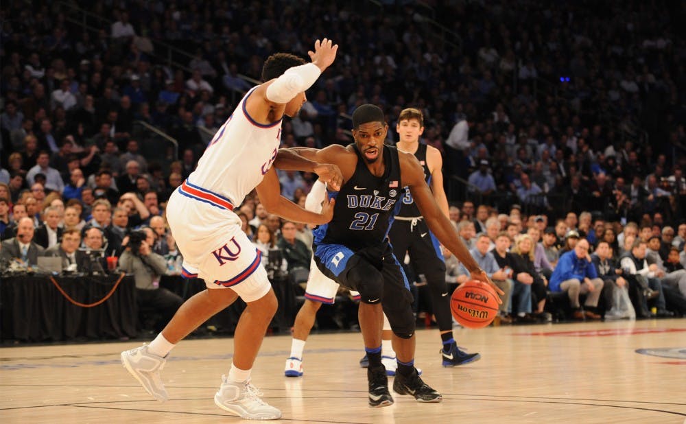 Graduate student Amile Jefferson had 11 points in the first half to lead the Blue Devils but also committed five turnovers.&nbsp;