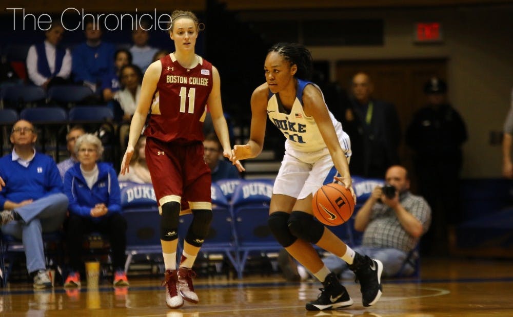 <p>Sophomore Azurá Stevens will lead the Blue Devils into her third regular-season meeting against North Carolina, trying to keep her perfect record against her Tobacco Road rivals intact.</p>