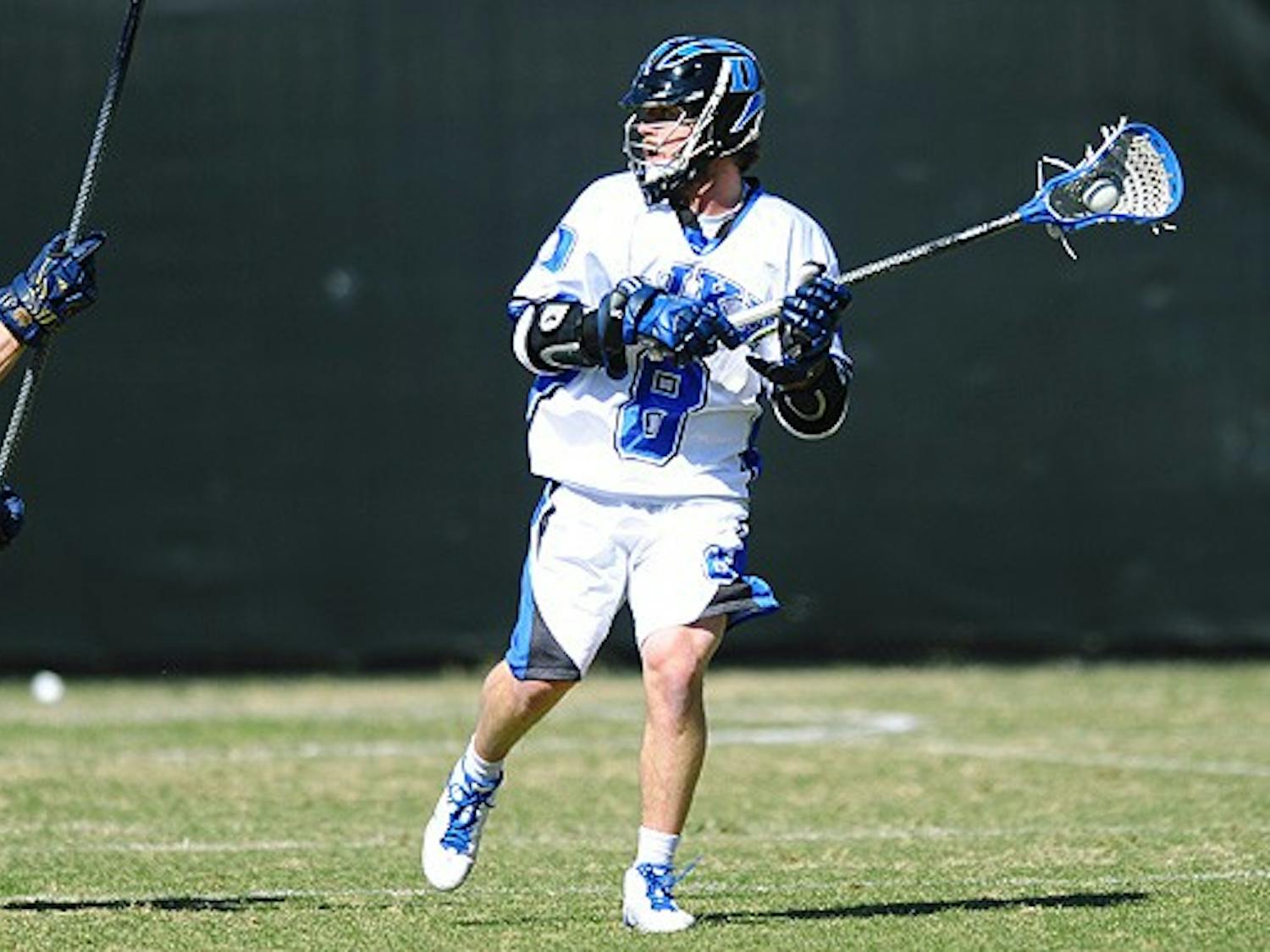 Senior Max Quinzani’s eight goals Saturday against Pennsylvania made him Duke’s leading scorer by 10 goals over attackman Ned Crotty.