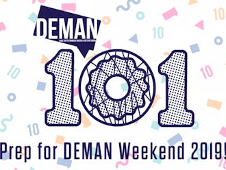 DEMAN 101, held Wednesday evening in the Rubenstein Arts Center lounge, prepares students for DEMAN Weekend, scheduled for Nov. 1–2. 