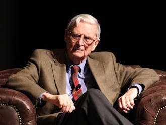 E.O Wilson talked about preserving biodiversity in Reynolds Theater Tuesday.