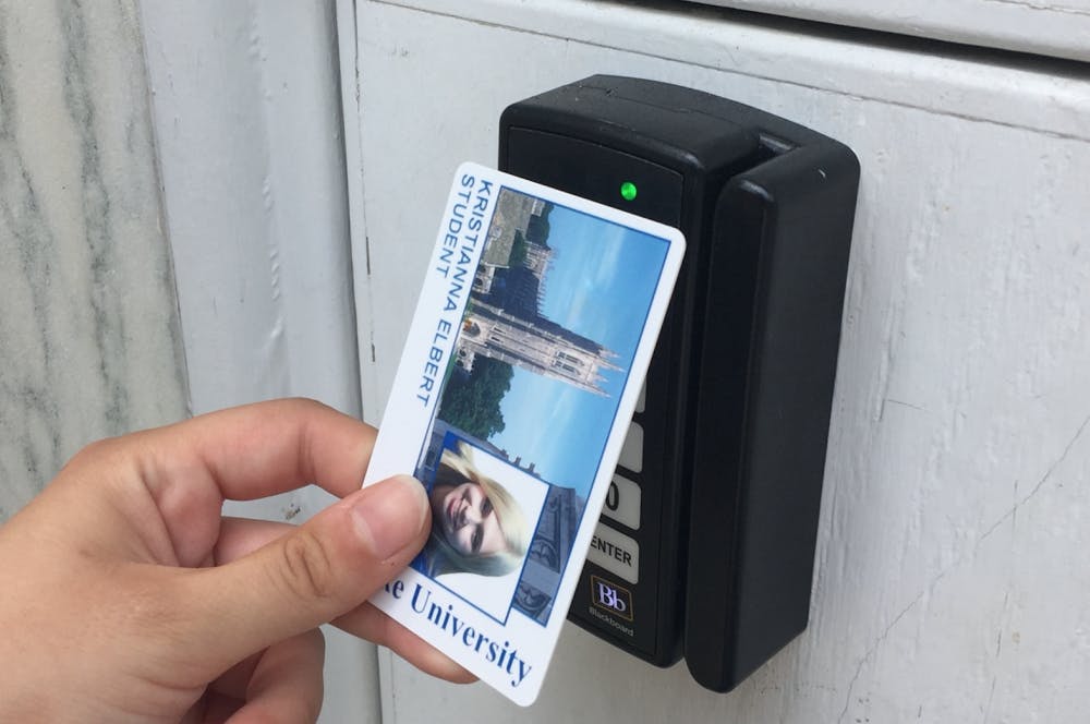 <p>The new system allows students to enter their residence halls by tapping their cards against the card reader.&nbsp;</p>