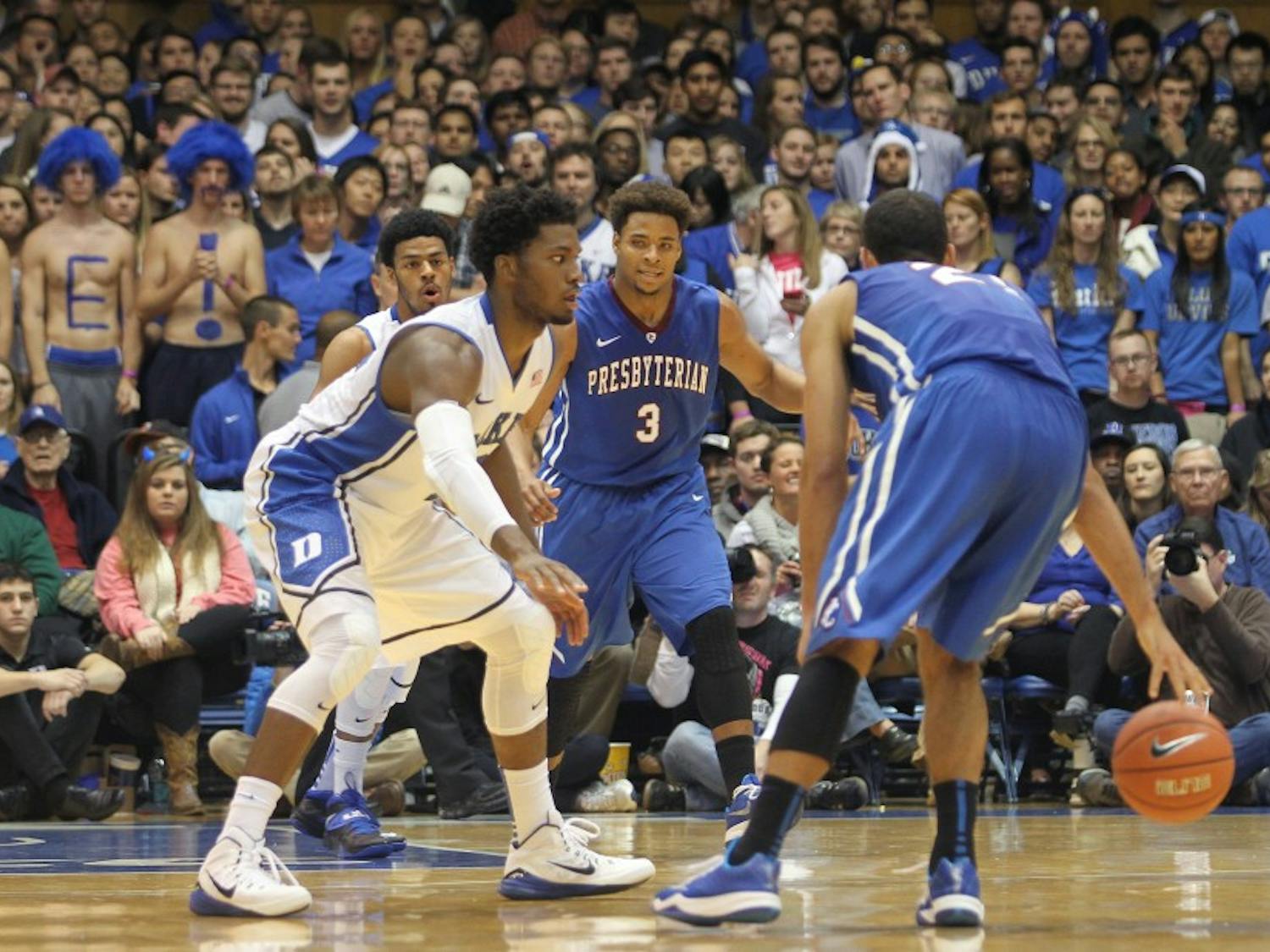 Justise Winslow spearheads Duke's pressure defense with his strength and athleticism.