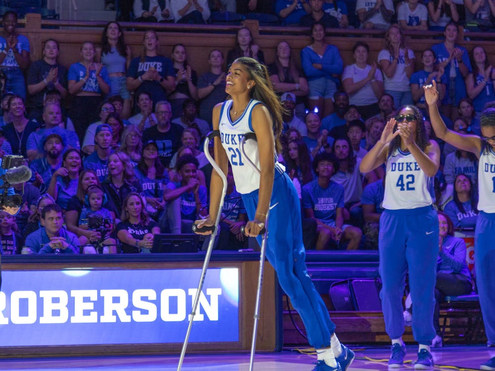 Roberson celebrates during her introduction at Countdown to Craziness.