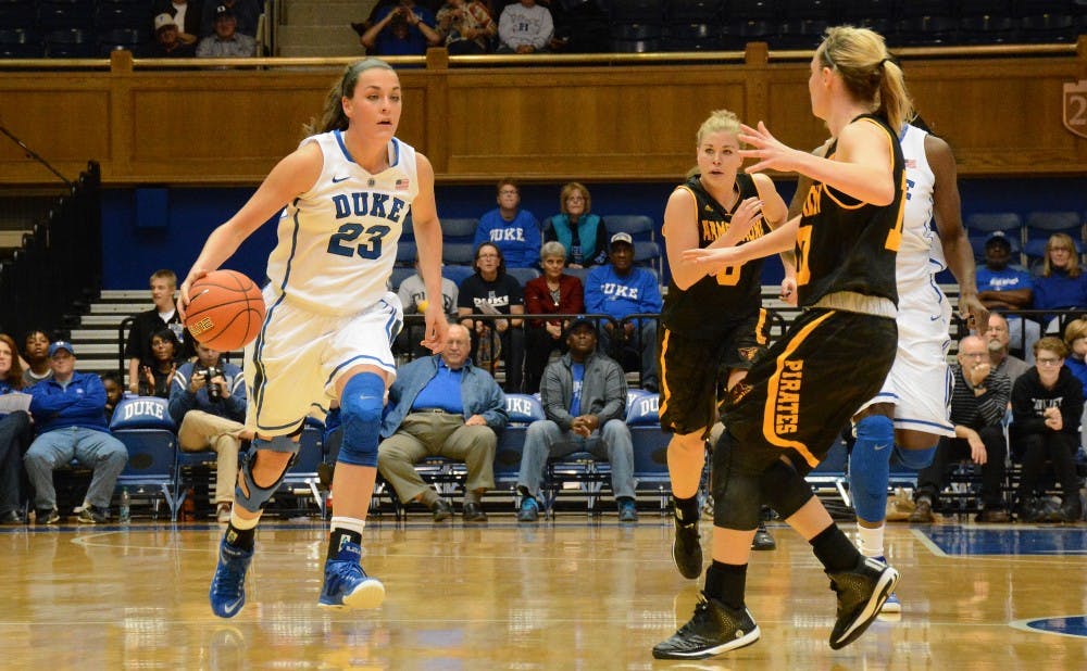 Redshirt freshman Rebecca Greenwell will be one of several options the Blue Devils will have to run the point for them in the upcoming season.