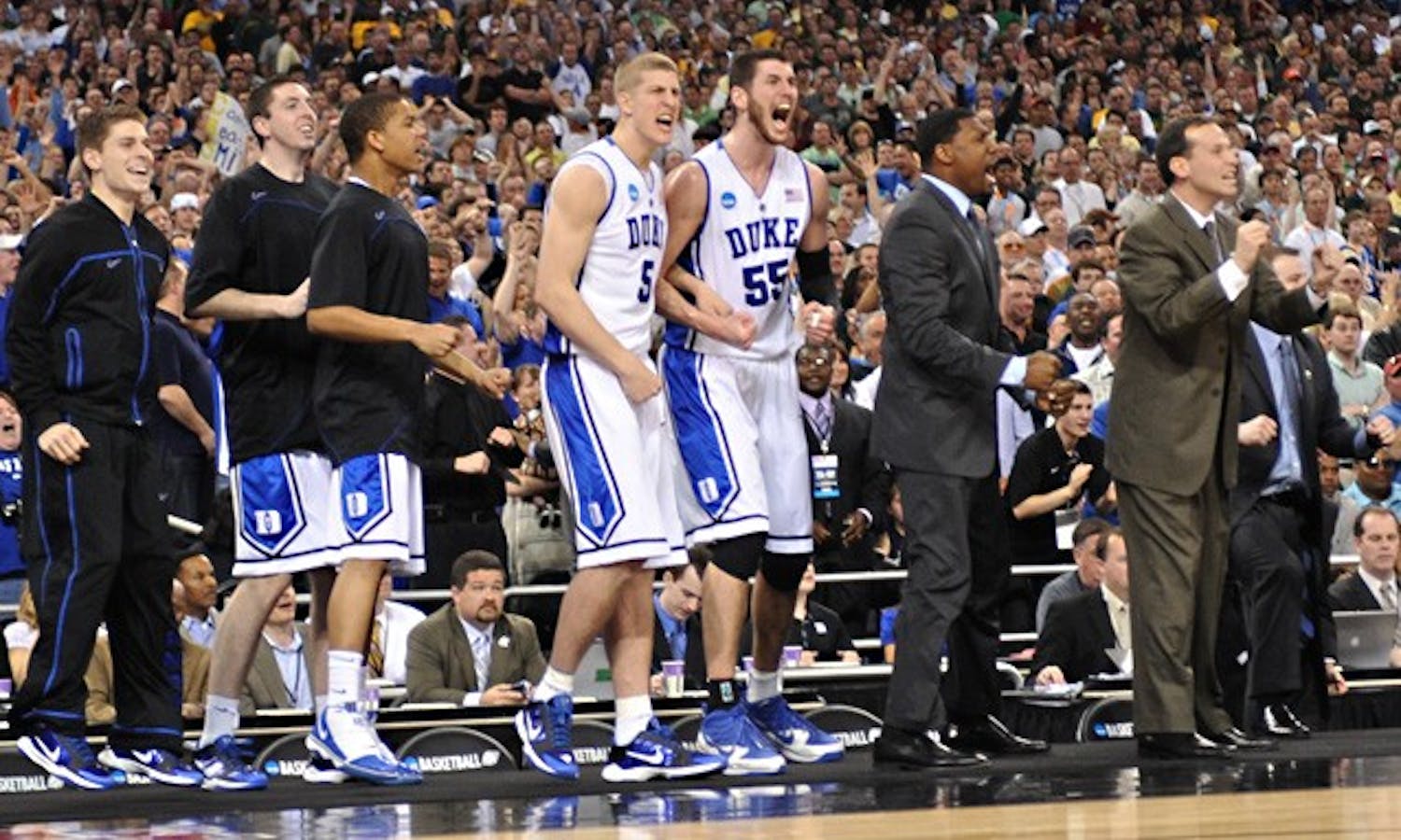 Duke, shown here celebrating after its win over Baylor, found a unique identity as its season progressed, senior Ben Cohen writes.