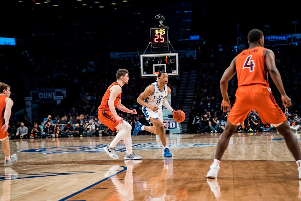 <p>Duke couldn't overcome Virginia Tech guard Hunter Cattoor's career-high 31 points in the championship game of the ACC tournament.</p>