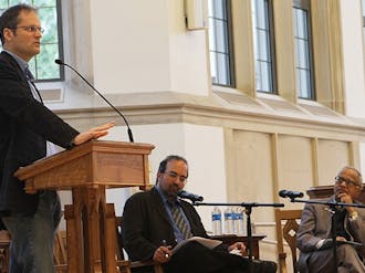 Stephen Prothero, professor of religion at Boston University and bestselling author, discusses the importance of religious differences Wednesday evening at the Divinity School’s Goodson Chapel.