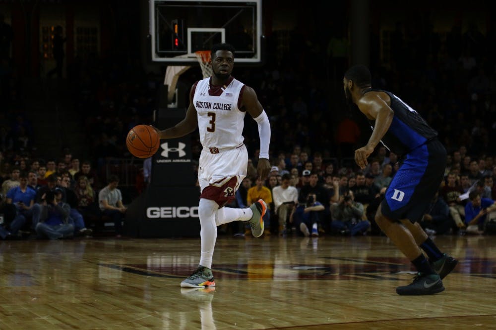 <p>Florida transfer Eli Carter provides a steady hand in the backcourt for a Boston College team that went winless in ACC regular-season play.</p>