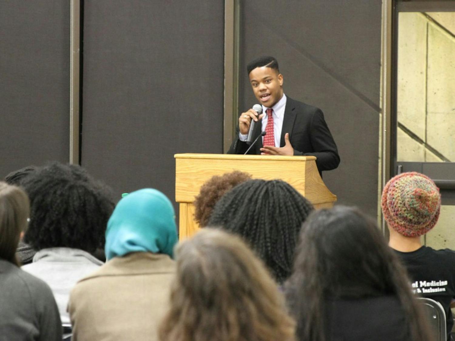 Martese Johnson, a senior at Virginia, reflected on his experience as a black student at the university.