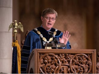 Price speaking at the Class of 2018's baccalaureate service