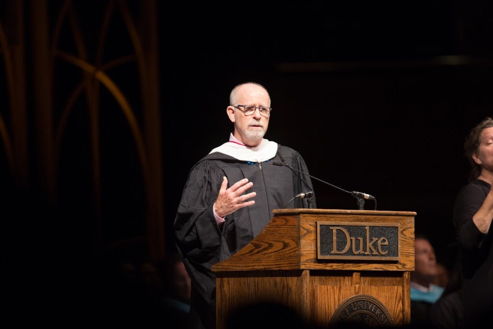 <p>Christoph Guttentag, dean of undergraduate admissions, addresses the Class of 2022.</p>