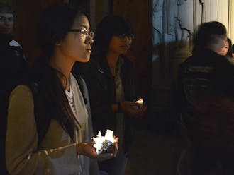 Students honor those devastated by Typhoon Haiyan.